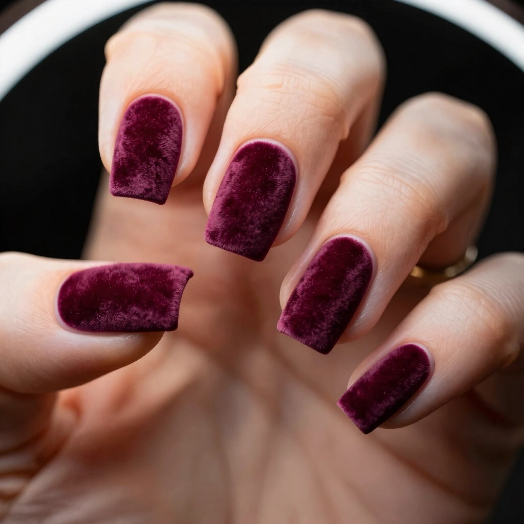 5. Deep Plum Velvet Finish