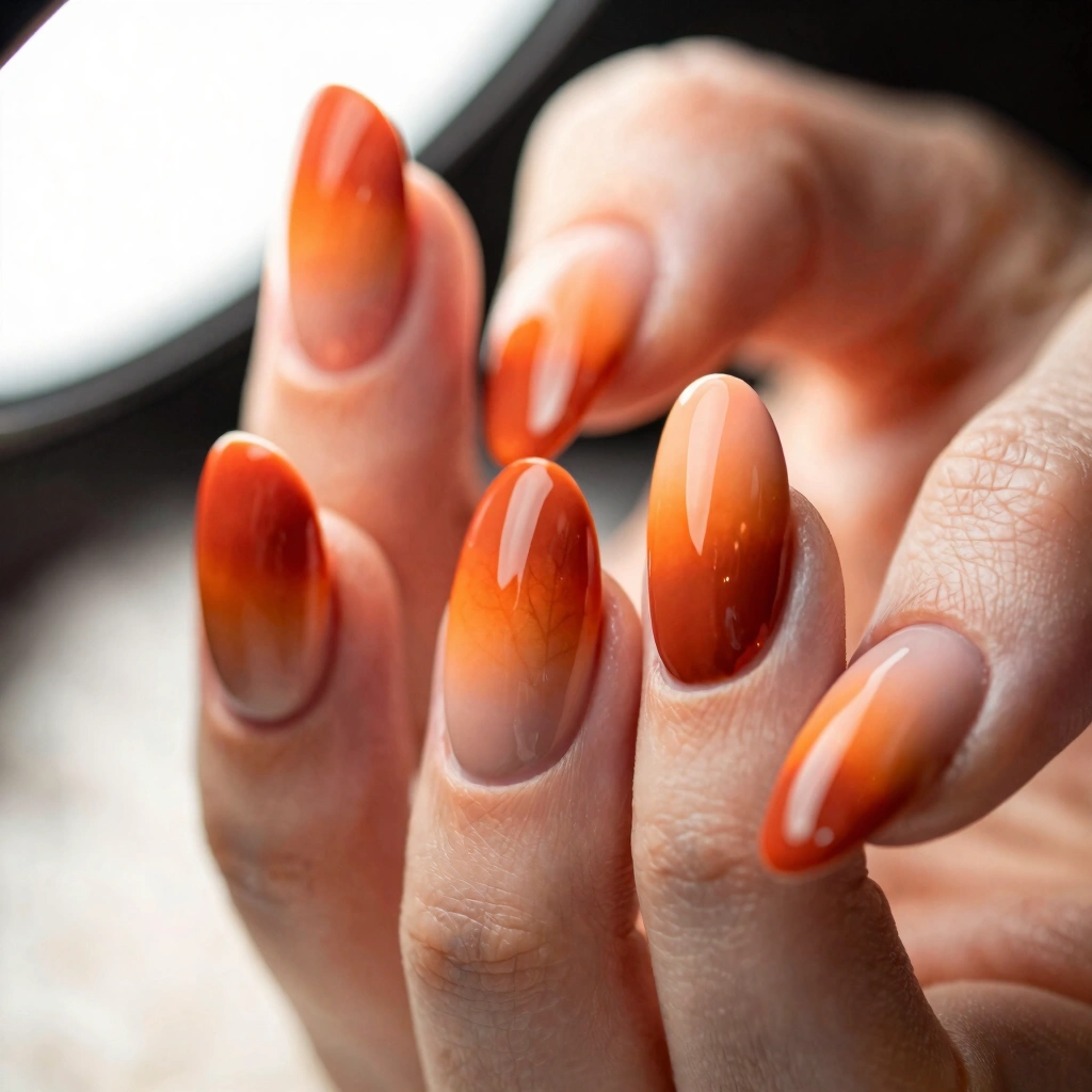 7. Rust Orange Ombre