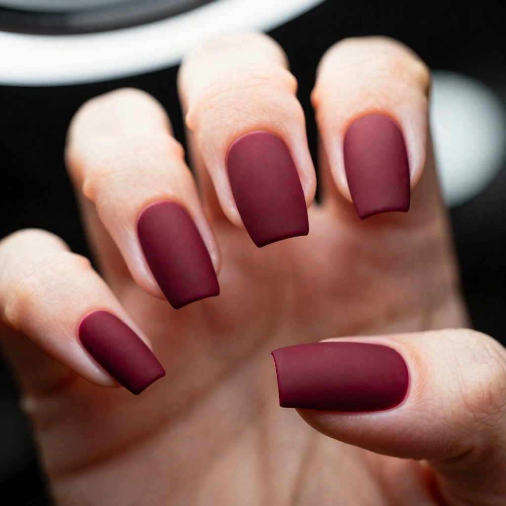 9. Deep Wine Red with Matte Top