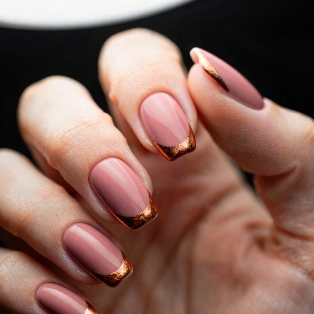 17. Dusty Rose with Bronze Tips