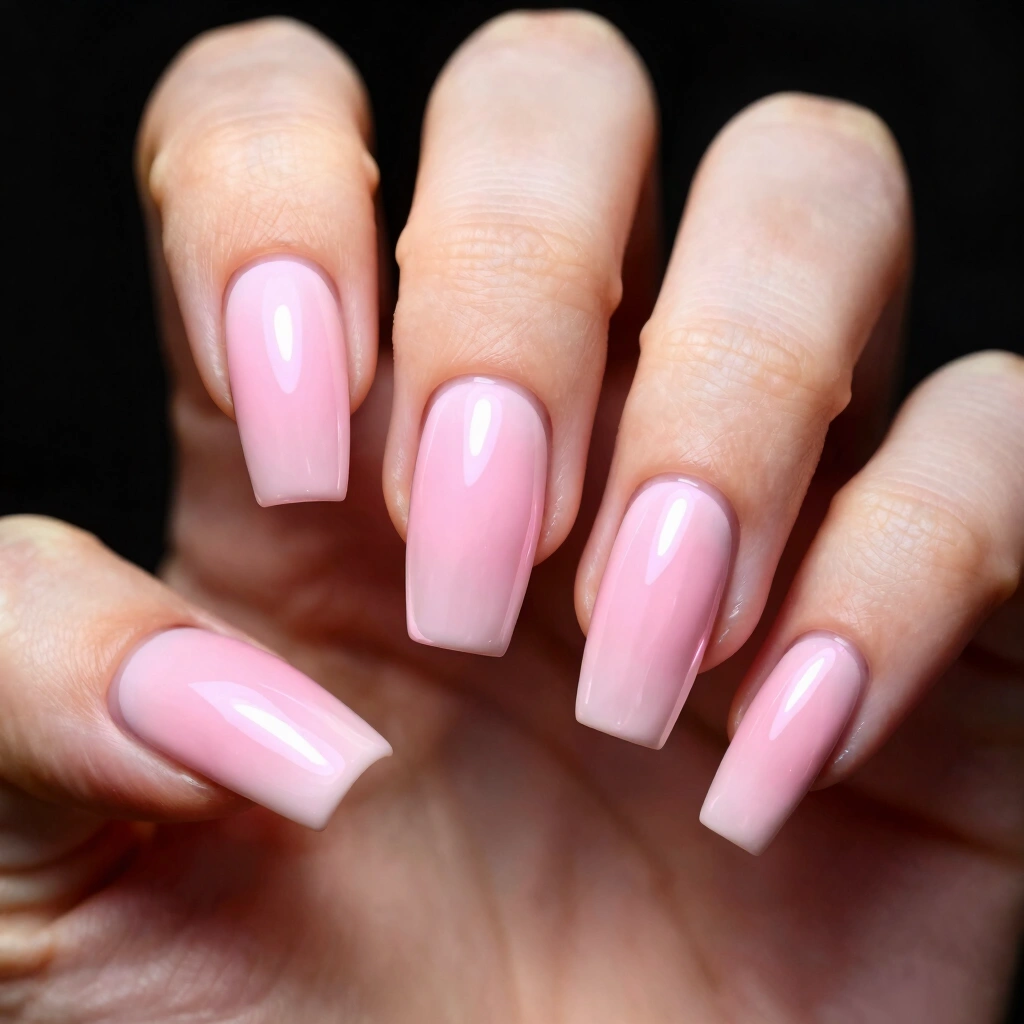8. Glazed Pink "Milk Bath" Nails