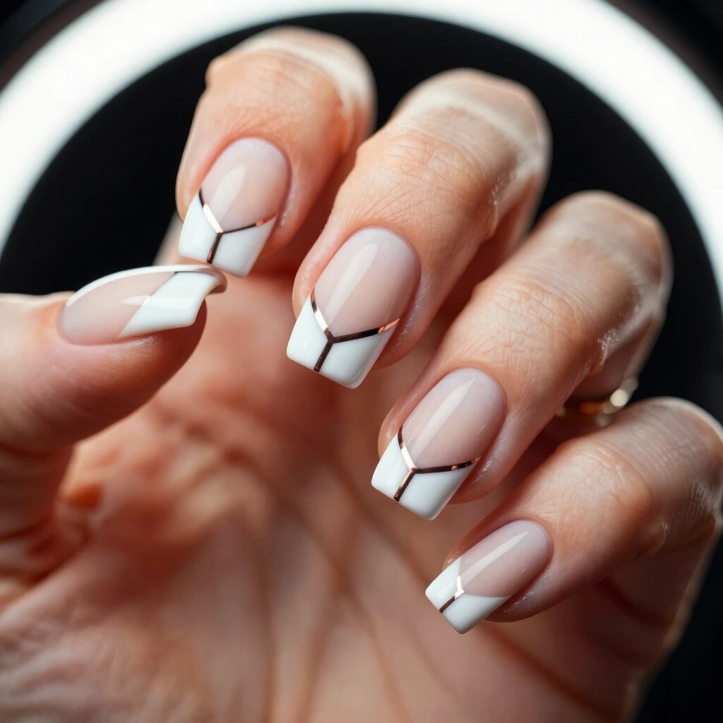 19. Negative Space Nail Art