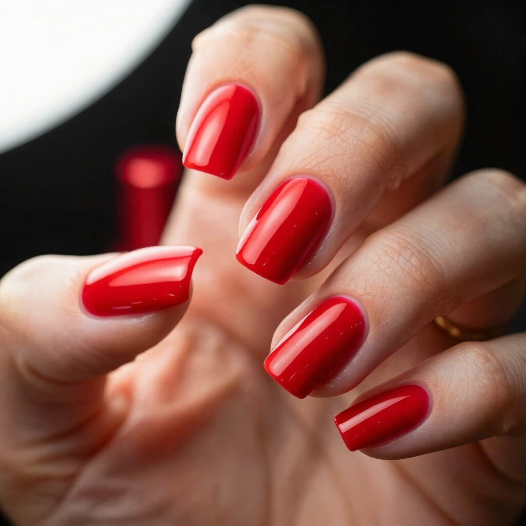 21. Bold Glossy Red