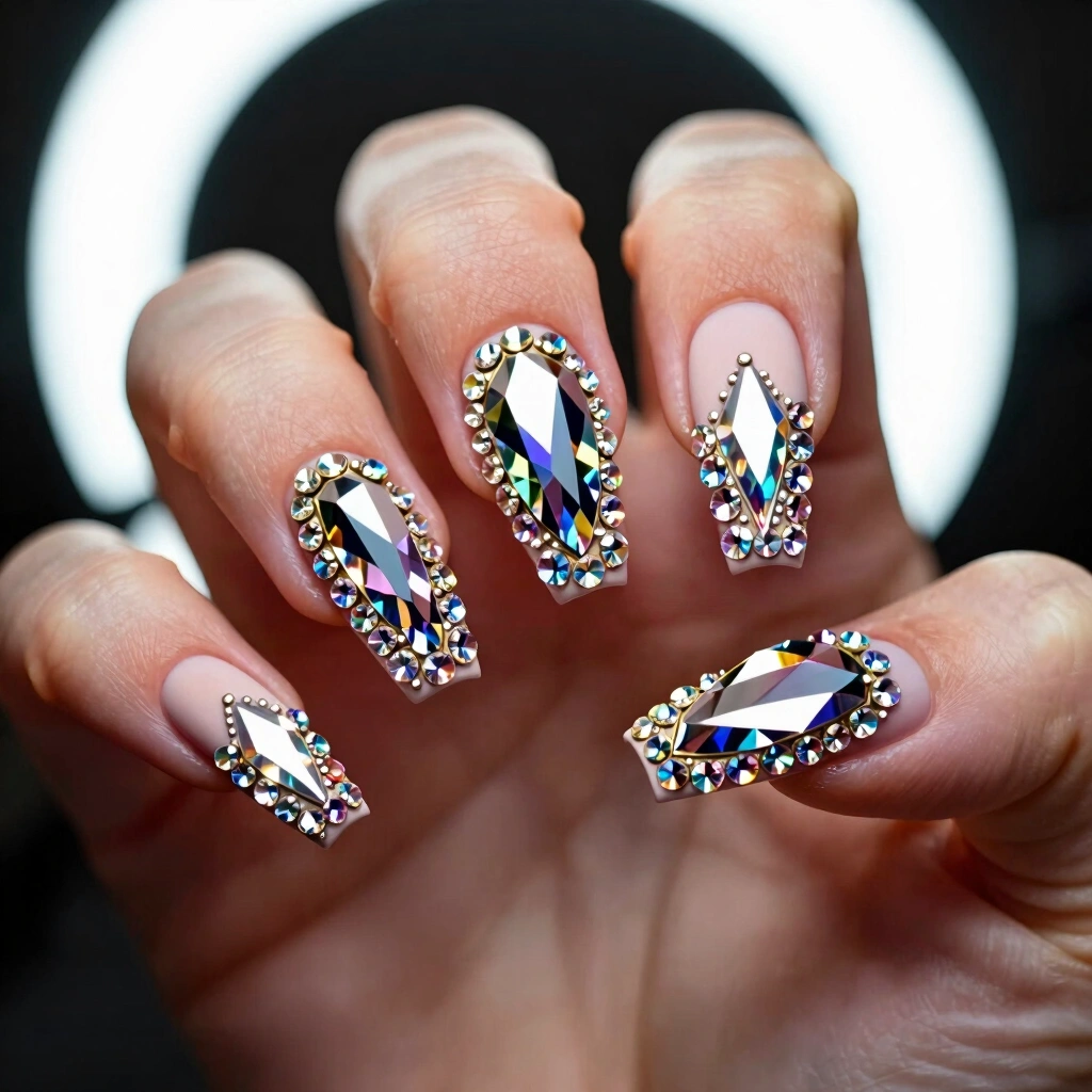 6. Crystal-Encrusted Coffin Nails