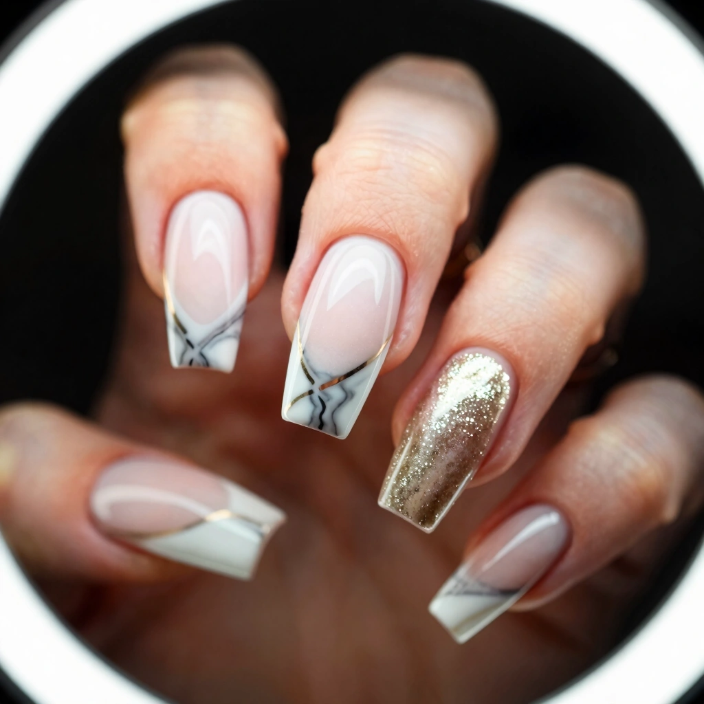 Coffin Bridal Nails by Wedding Event