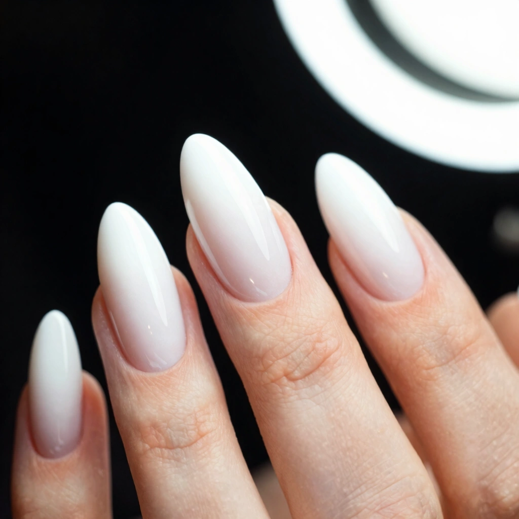 1. Classic Milky White Nails