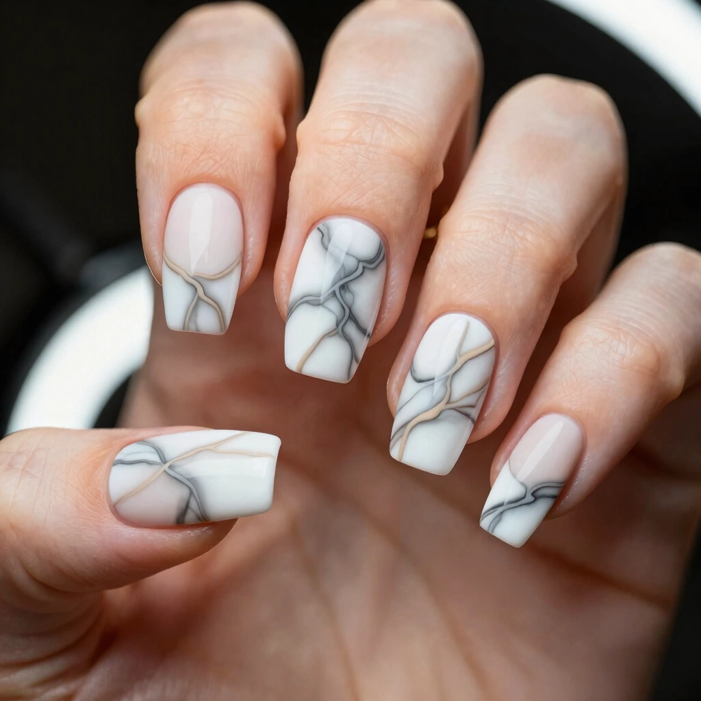 9. Minimalist Marble Swirl