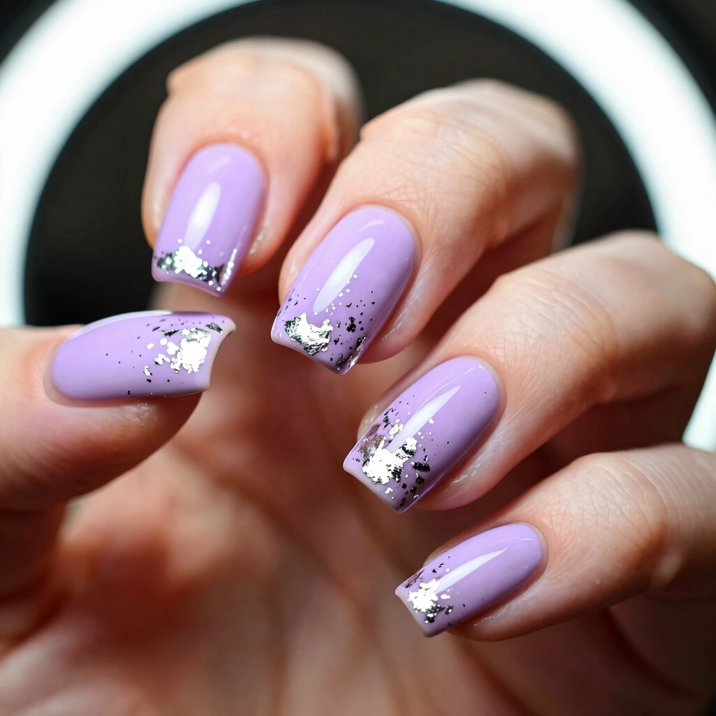 17. Soft Lilac with Silver Foil