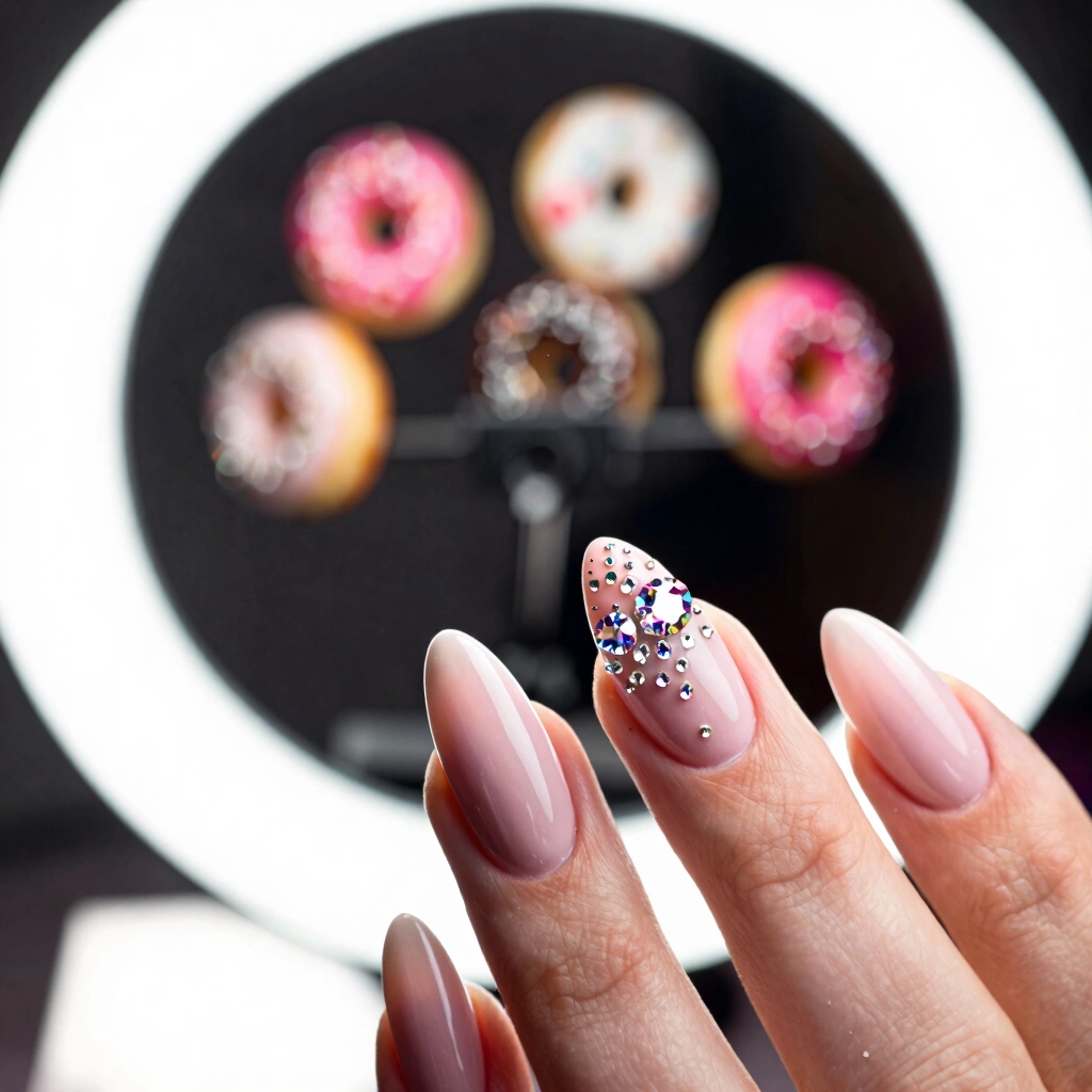 8. Glazed Donut with Crystal Accents