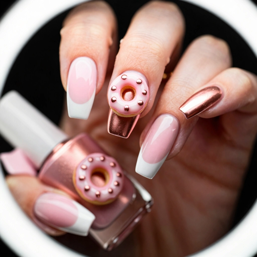 9. Rose Gold Glazed Donut