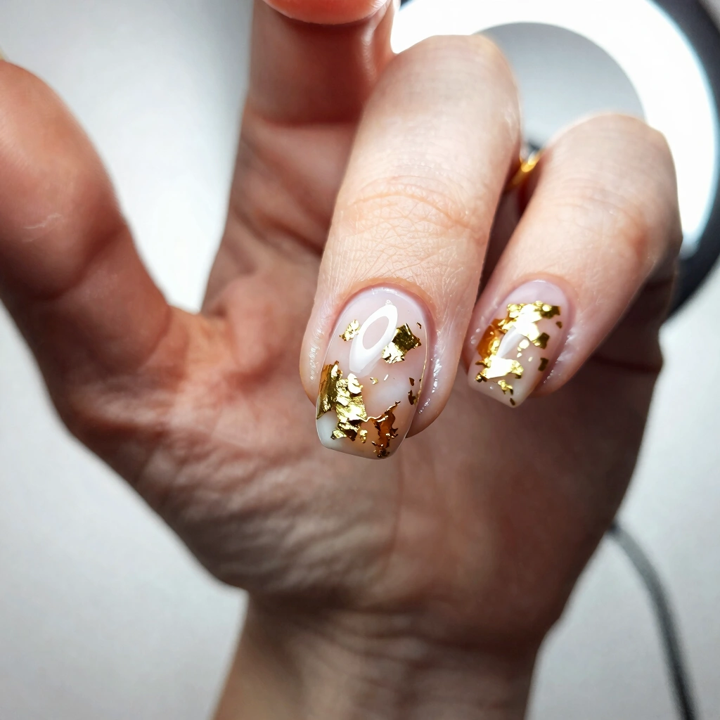 15. Glazed Donut with Gold Foil Flakes