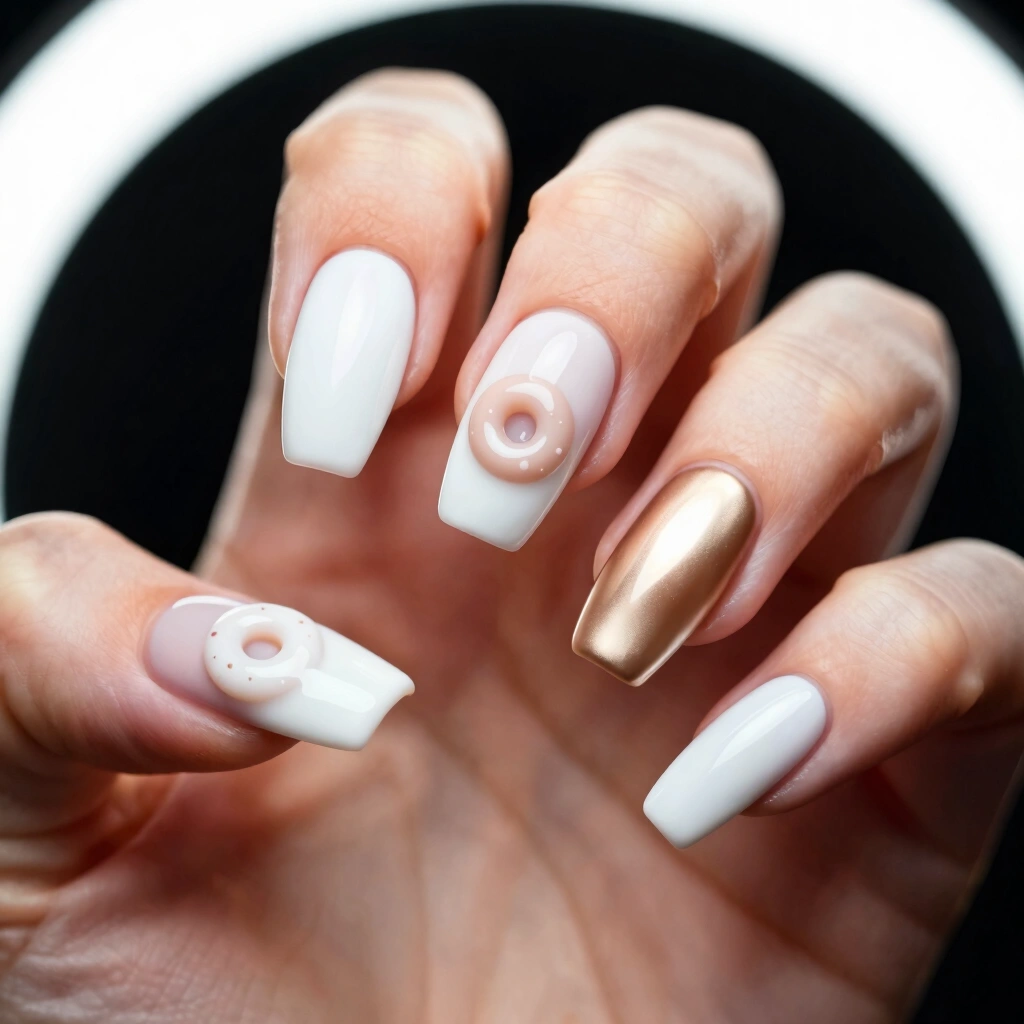16. Two-Tone Glazed Donut