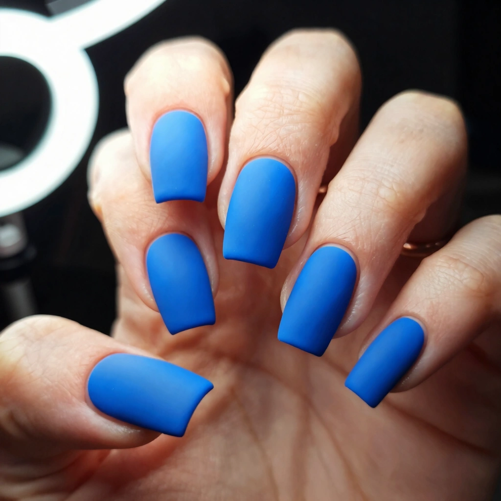 18. Matte-Meets-Glaze Contrast Nails