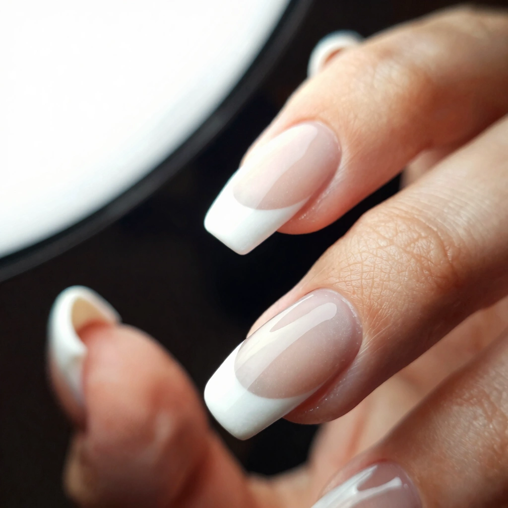 1. Classic Milky White French Tips