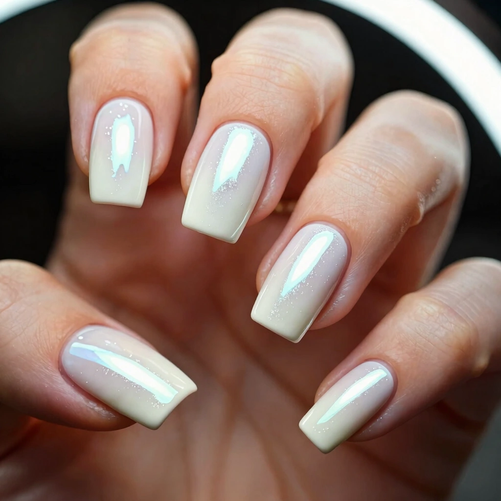 6. Milky White Chrome Finish